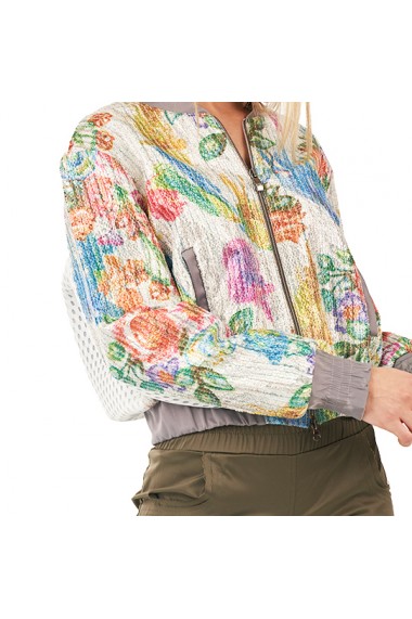 Jacheta de dama bomber sport-chic scurta multicolor