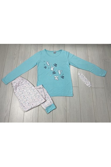 Pijama Little Rabbits Albastru