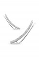 Cercei ear cuff zirconia din argint 925, Ludique Jewelry, argintiu