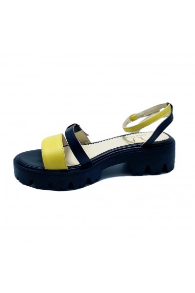 Sandale cu platforma NINA negru galben