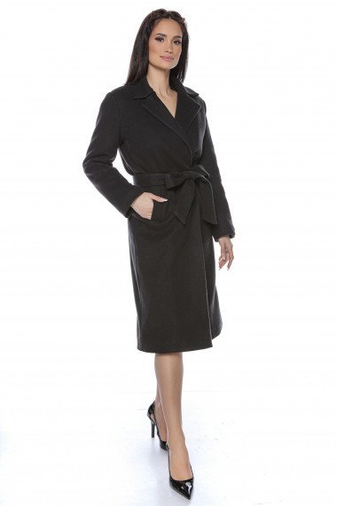 Palton elegant Roxy Fashion Roxana negru