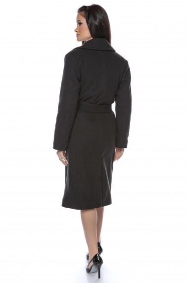 Palton elegant Roxy Fashion Roxana negru