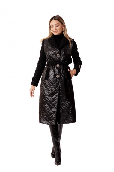 Palton Roxy Fashion matlasat Alexandra - negru
