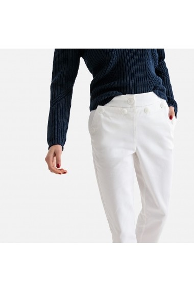 Pantaloni drepti La Redoute Collections GFX524 alb
