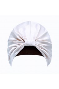 Boneta Fashion Turban din matase naturala, White