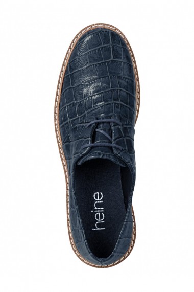 Pantofi din piele naturala Heine 079203 albastru