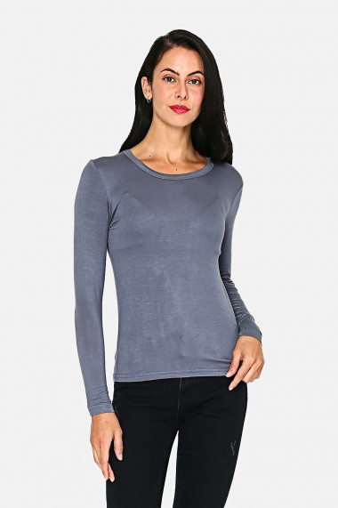 Bluza din viscoza si matase ASC1301 Albastru