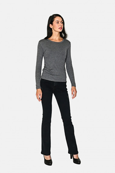 Bluza din viscoza si matase ASC1301 Gri