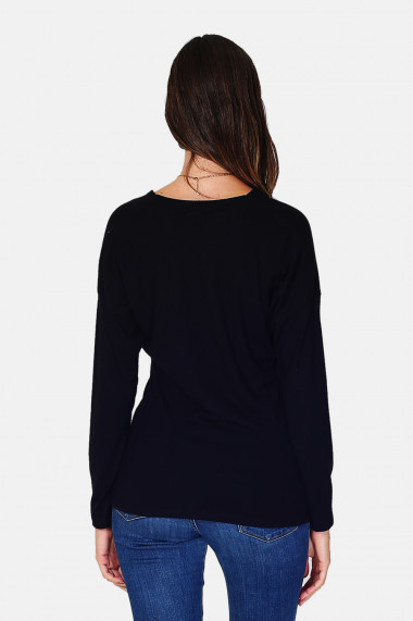 Bluza din viscoza ASC1336 Assuili Negru