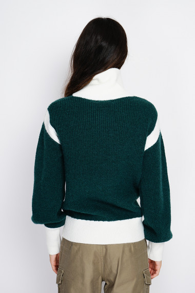 Cardigan din casmir Assuili ASF2605 Verde