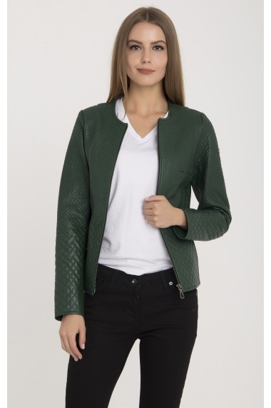 Jacheta din piele IPARELDE MAS-B106 Green Verde