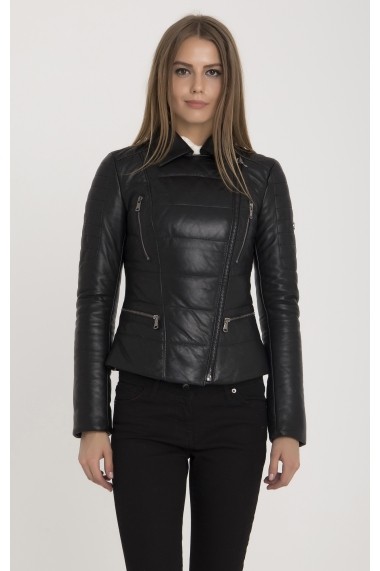 Jacheta din piele IPARELDE MAS-B1608 Black Negru