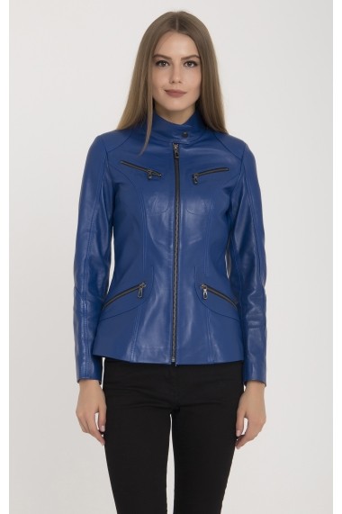 Jacheta din piele IPARELDE MAS-B16 Blue Albastru