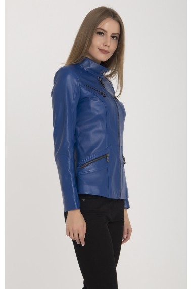Jacheta din piele IPARELDE MAS-B16 Blue Albastru