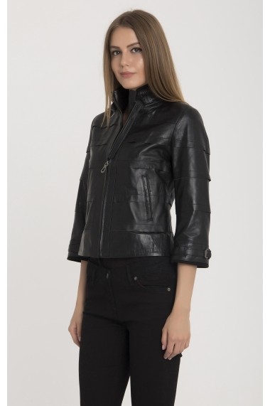 Jacheta din piele IPARELDE MAS-B225 Black Negru