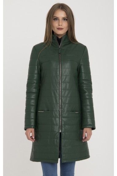 Jacheta din piele IPARELDE MAS-B578F Green Verde