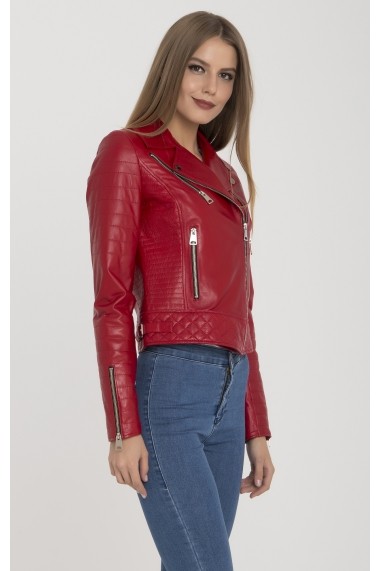 Jacheta din piele IPARELDE MAS-B61 Red Rosu
