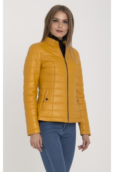 Jacheta din piele IPARELDE MAS-B8489 Yellow Galben