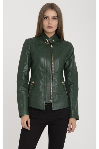 Jacheta din piele IPARELDE MAS-BZ35 Green Verde