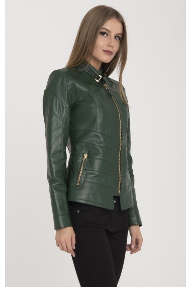 Jacheta din piele IPARELDE MAS-BZ35 Green Verde