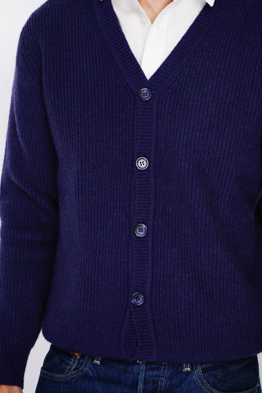 Cardigan din casmir C&Jo CJ130 Bleumarin