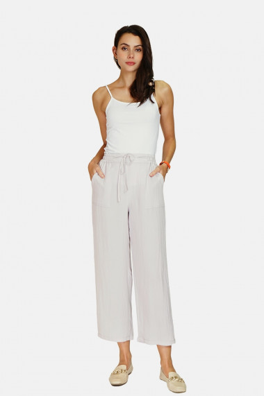 Pantaloni din in si bumbac Le Jardin du Lin E24-62 Bej