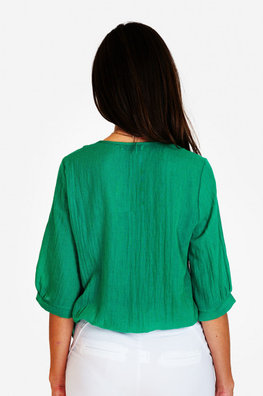 Bluza din in Le Jardin du Lin E24-63 Verde