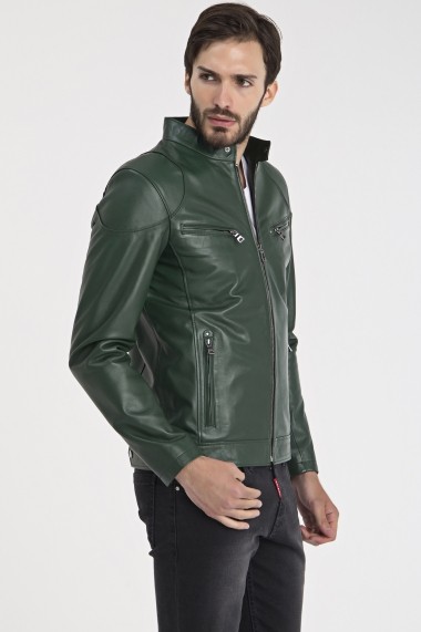 Jacheta din piele IPARELDE MAS-EBS10 Green Verde