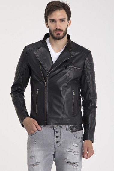 Jacheta din piele IPARELDE MAS-ES110 Black Negru