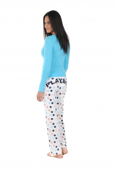 Pijama lunga Playboy PBN103SKY Albastru