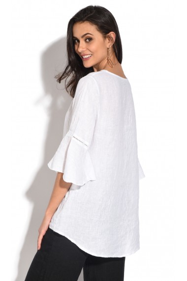 Bluza de vara Le Jardin du Lin E18-26 Alb