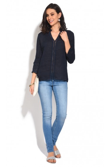 Bluza de vara Le Jardin du Lin E18-38 Bleumarin