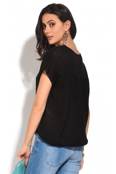 Bluza de vara Le Jardin du Lin E18-43 Negru
