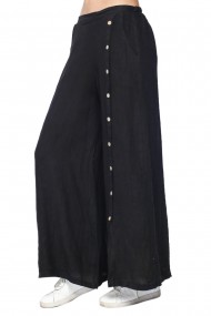 Fusta-pantaloni din in Le Jardin du Lin E21-11 Negru