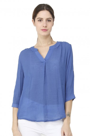 Bluza din viscoza William de Faye WF148 albastra