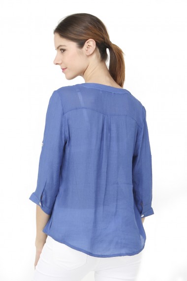 Bluza din viscoza William de Faye WF148 albastra