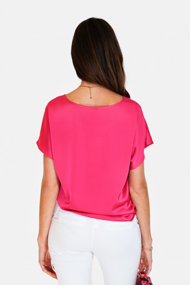 Bluza din poliester si viscoza William de Faye W24-80 Fuchsia