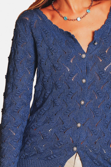 Cardigan William de Faye WF1009 Albastru