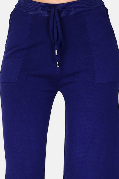Pantaloni din casmir si viscoza William de Faye WF2316 Bleumarin