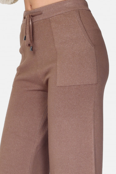 Pantaloni din casmir si viscoza William de Faye WF2316 Maro