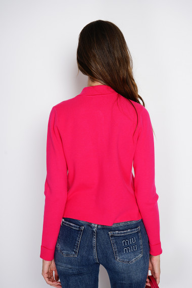 Cardigan din casmir William de Faye WF2473 Fuchsia