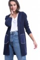 Cardigan din casmir William de Faye WF718 Bleumarin