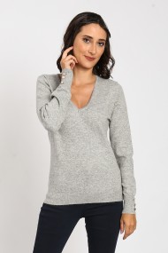 Pulover din casmir William de Faye WF891 gri