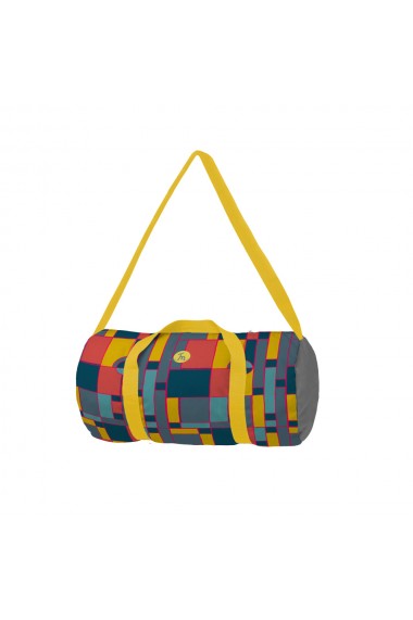 Geanta Sport Fitness Handmade Gym Duffle Bag Original Mulewear Geometric Abstract Desen Color Copii Child Mumble Multicolor 22 L