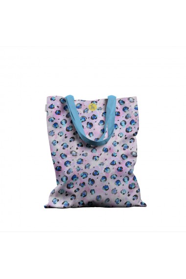 Geanta Handmade Tote Basic Mulewear Animal Print Pietre de Diamant Multicolor 43x37 cm