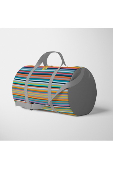 Geanta Voiaj Handmade Travel Duffle Bag Original Mulewear Abstract Dungi Usoare Easy Stripes Multicolor 46 L