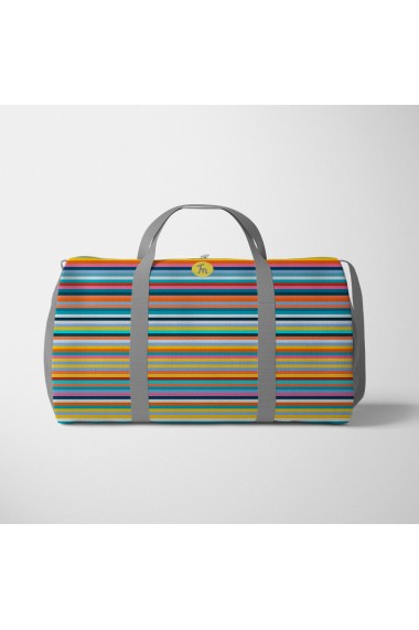 Geanta Voiaj Handmade Travel Duffle Bag Original Mulewear Abstract Dungi Usoare Easy Stripes Multicolor 46 L