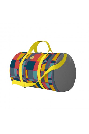 Geanta Voiaj Handmade Travel Duffle Bag Original Mulewear Geometric Abstract Desen Color Copii Child Mumble Multicolor 46 L