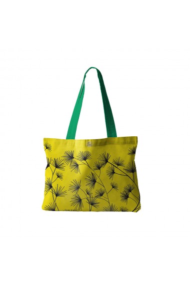 Geanta Handmade Tote Bag Fatty Captusit Original Mulewear Botanic Flori Golden Bliss Multicolor 37x45 cm
