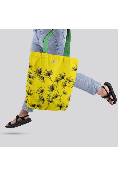 Geanta Handmade Tote Bag Liner Captusit Original Mulewear Botanic Flori Golden Bliss Multicolor 45x37 cm